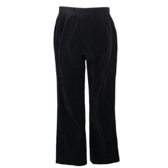 Ralph Lauren Black Velvet Straight Leg Trouser Pants- Petite - Picture 1 of 4